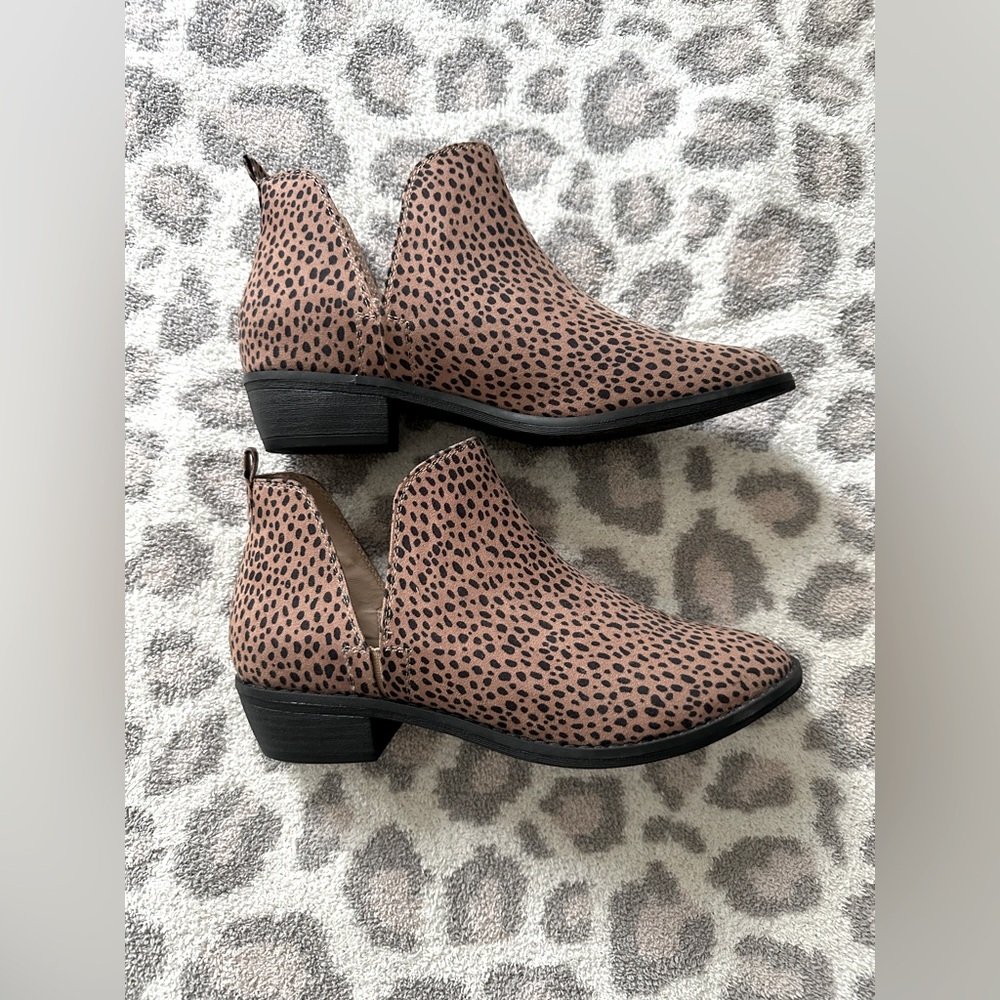 Leopard Print Ankle Boots